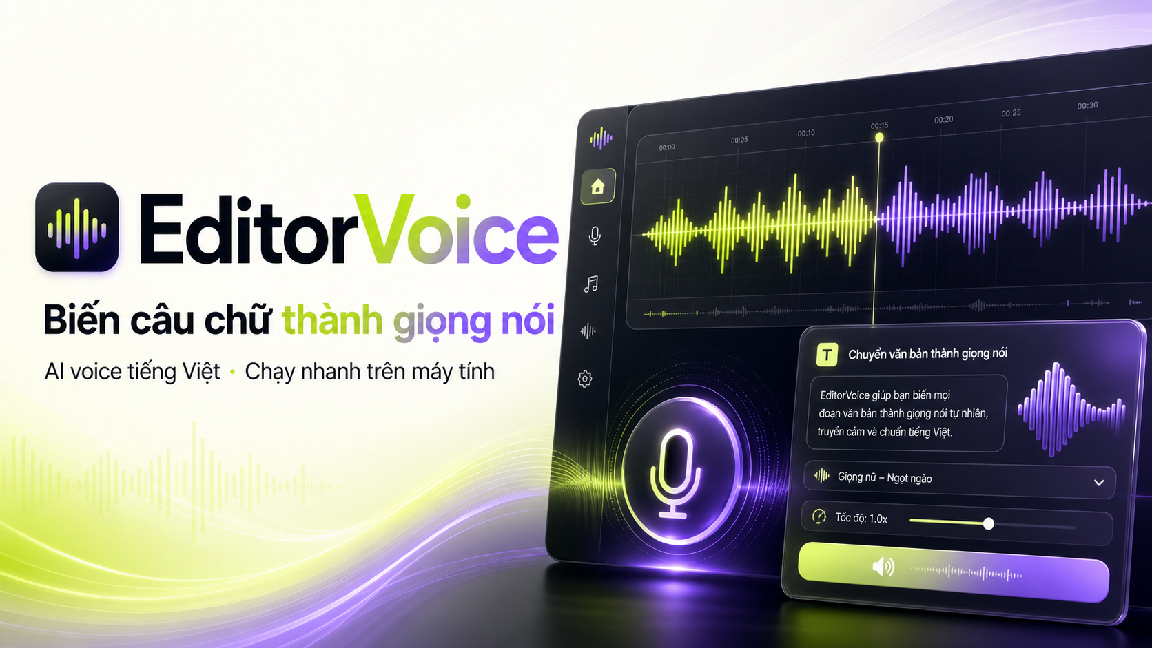 EditorVoice v1.2.27- Phầm mềm tạo Voice AI - nhân bản giọng nói (WIN)