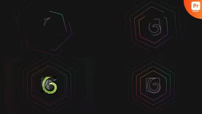 Hexagon Modern Logo Reveal for Premiere Pro
