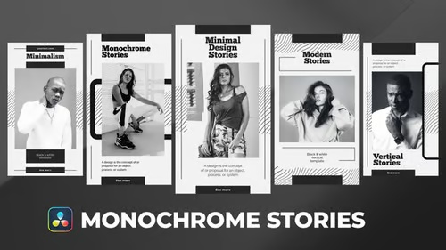Monochrome stories for DaVinci Resolve