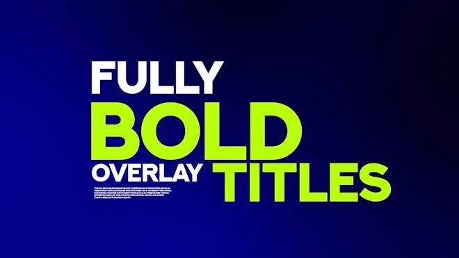 Fully Bold Overlay Titles
