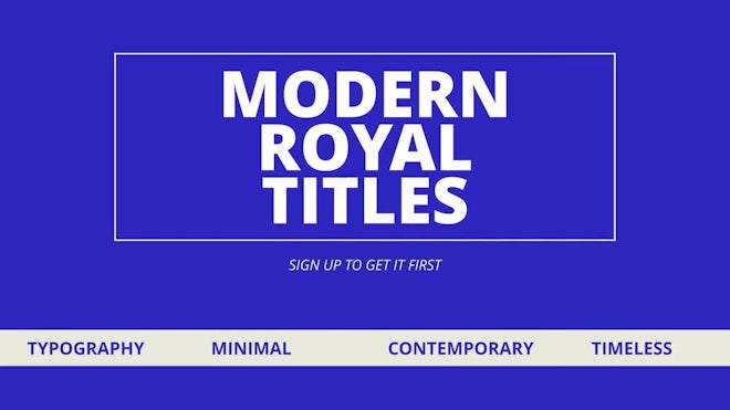 Royal Blue - Minimal Type