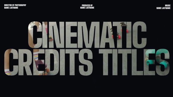 Cinematic Credits Template Pack