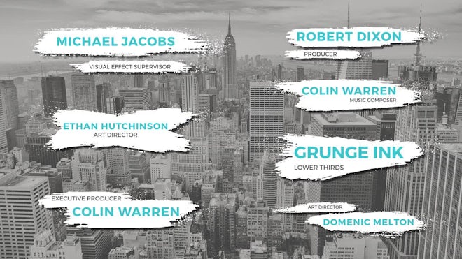 Grunge Ink Lower Thirds