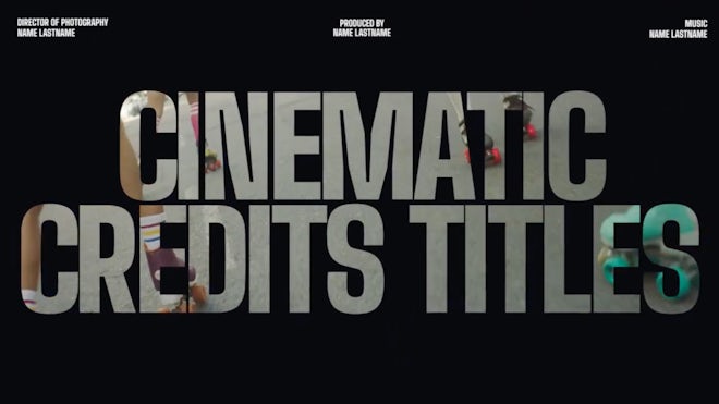 Cinematic Credits Template Pack