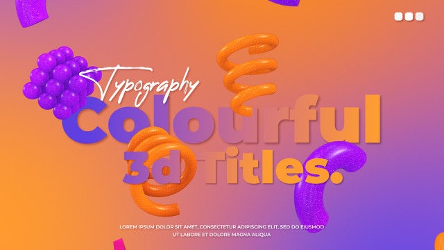 Colourful 3D Titles