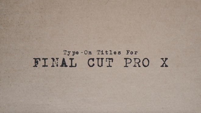 Type-On Titles