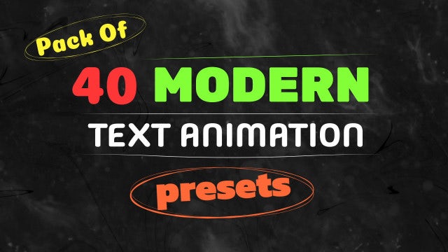 Modern Text Animation Presets