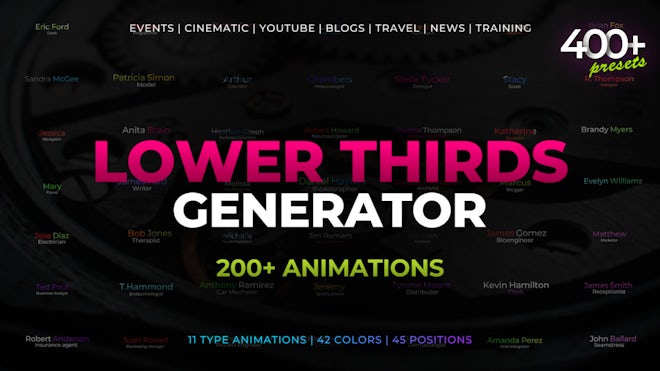 Lower Thirds Generator