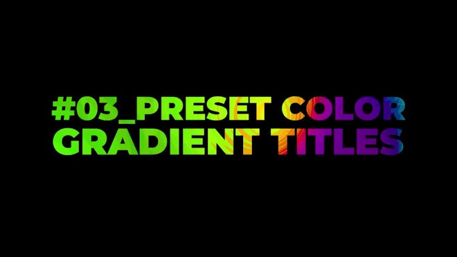 Color Gradient Titles In Motion