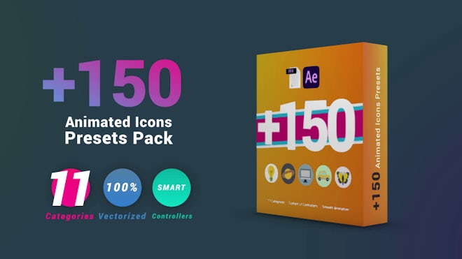 150 Animated Icons Presets Pack