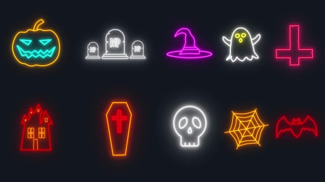 Halloween Neon Icons
