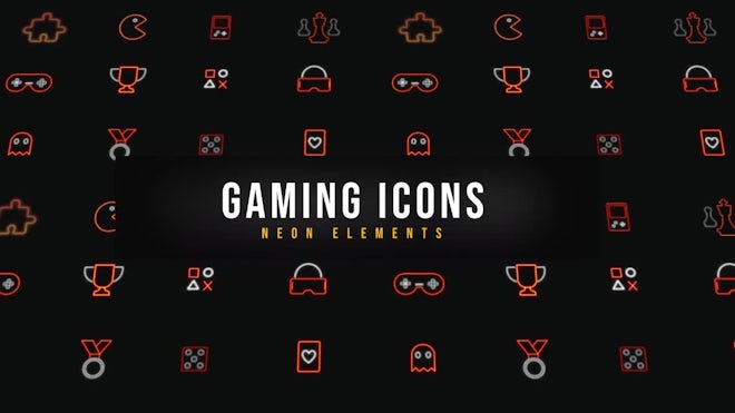 Gaming Neon Icons