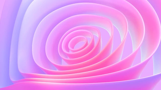 Pastel Colored Plastic Rings Wavy Background