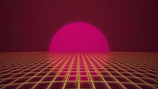 Retro Vaporwave Grid Background