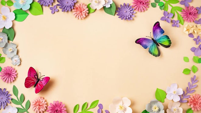 Floral Background With Copy Space