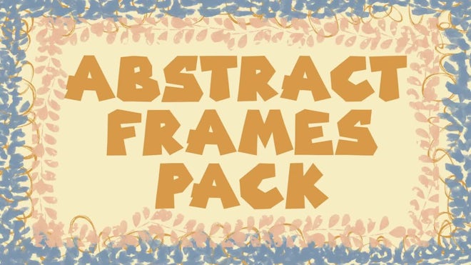 Pack Of 15 Hand-Drawn Abstract Frames On Alpha Loop In 3 Formats
