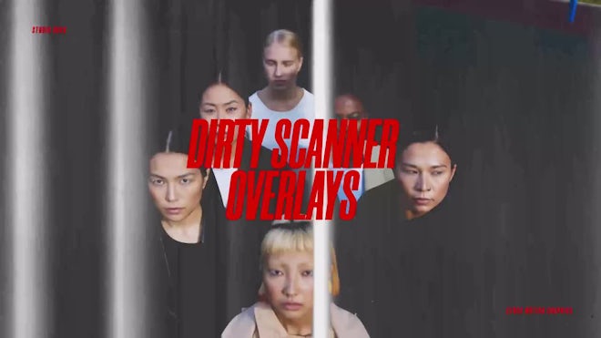 Pack Of 4 Dirty Scanner Overlays On Alpha