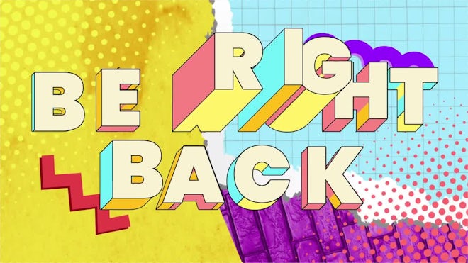 Pack Of 2 'Be Right Back' Title And Transition On Alpha Loop