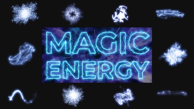 Pack Of Glowing Energy Bursts On Alpha