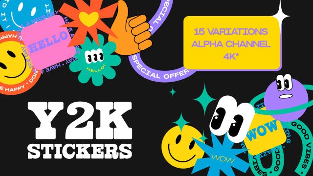 Pack Of Y2K Stickers On Alpha