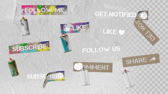 Pack Of Paint Spray Call To Action Stencil