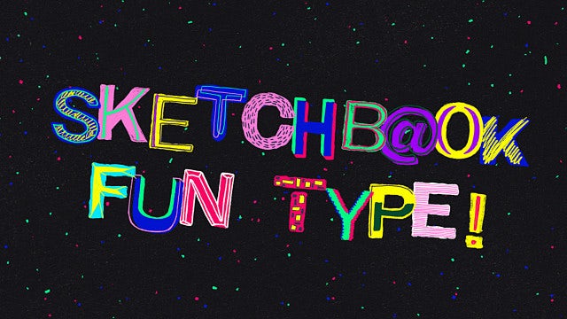 Pack Of 26 Sketchbook Fun Type Alphabet On Alpha