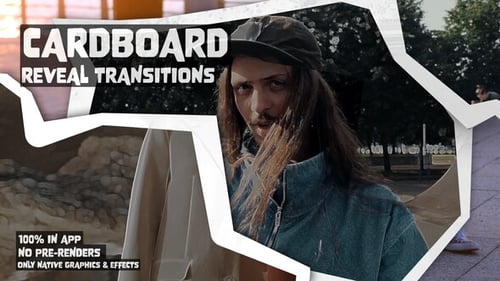 Cardboard Texture Transitions: Rough, Textured Wipes Emulating Torn Paper